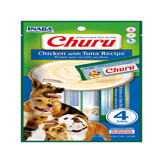Churu Snack Cremoso Receita de Frango com Atum para cães – Multipack 12